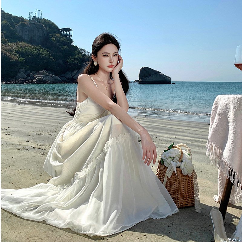 Dopamine Apricot Camisole Dress WomeIvory Tide Resort Maxi Dress
ns Wear - Image 2