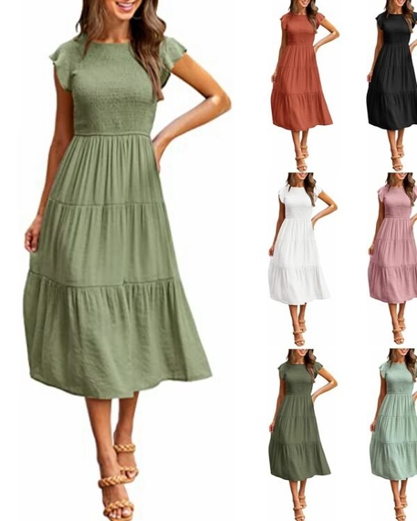 Summer Calm A-Line Midi Dress