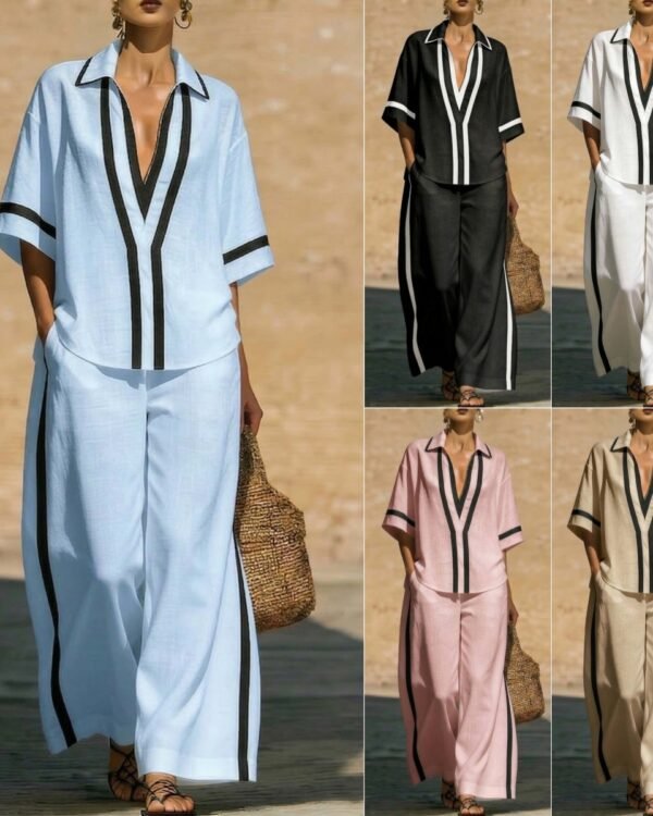 Contras Trim Relaxed Resort Co-Ord Set