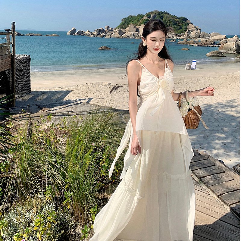 Dopamine Apricot Camisole Dress WomeIvory Tide Resort Maxi Dress
ns Wear - Image 6